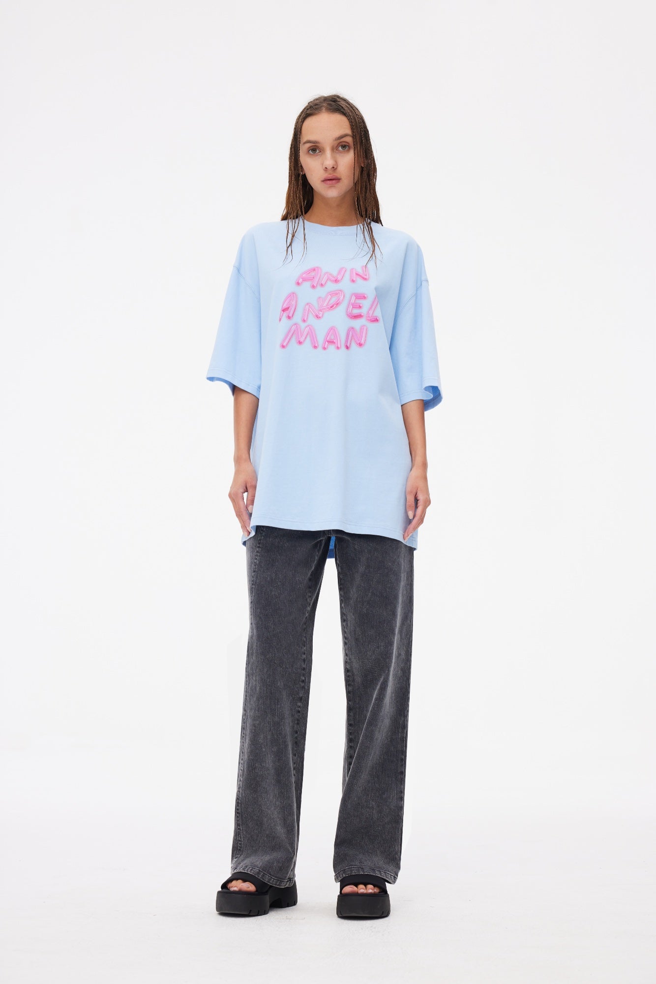 Jelly Letter T-shirt Blue