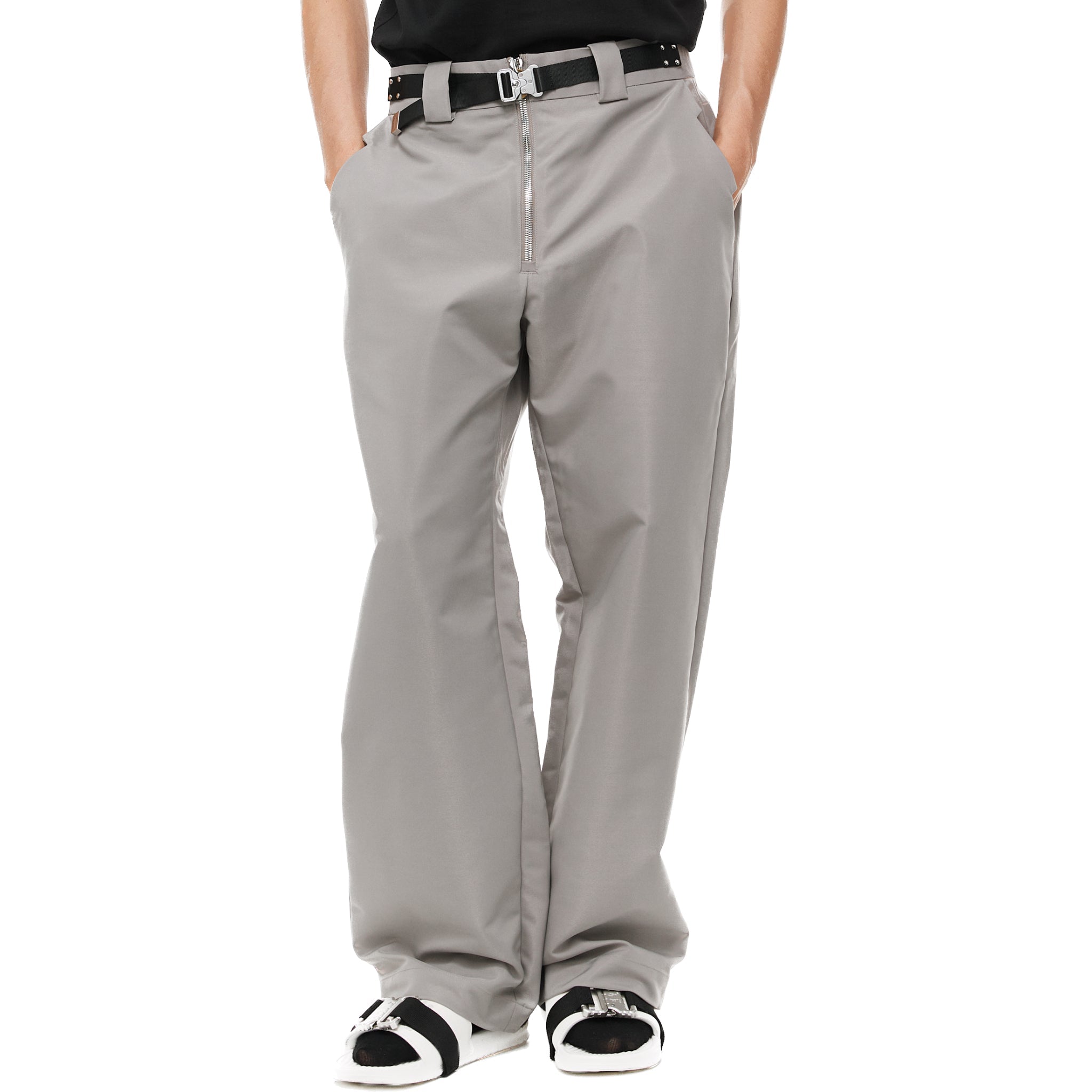 Khaki Buckle Belt Cargo Pants