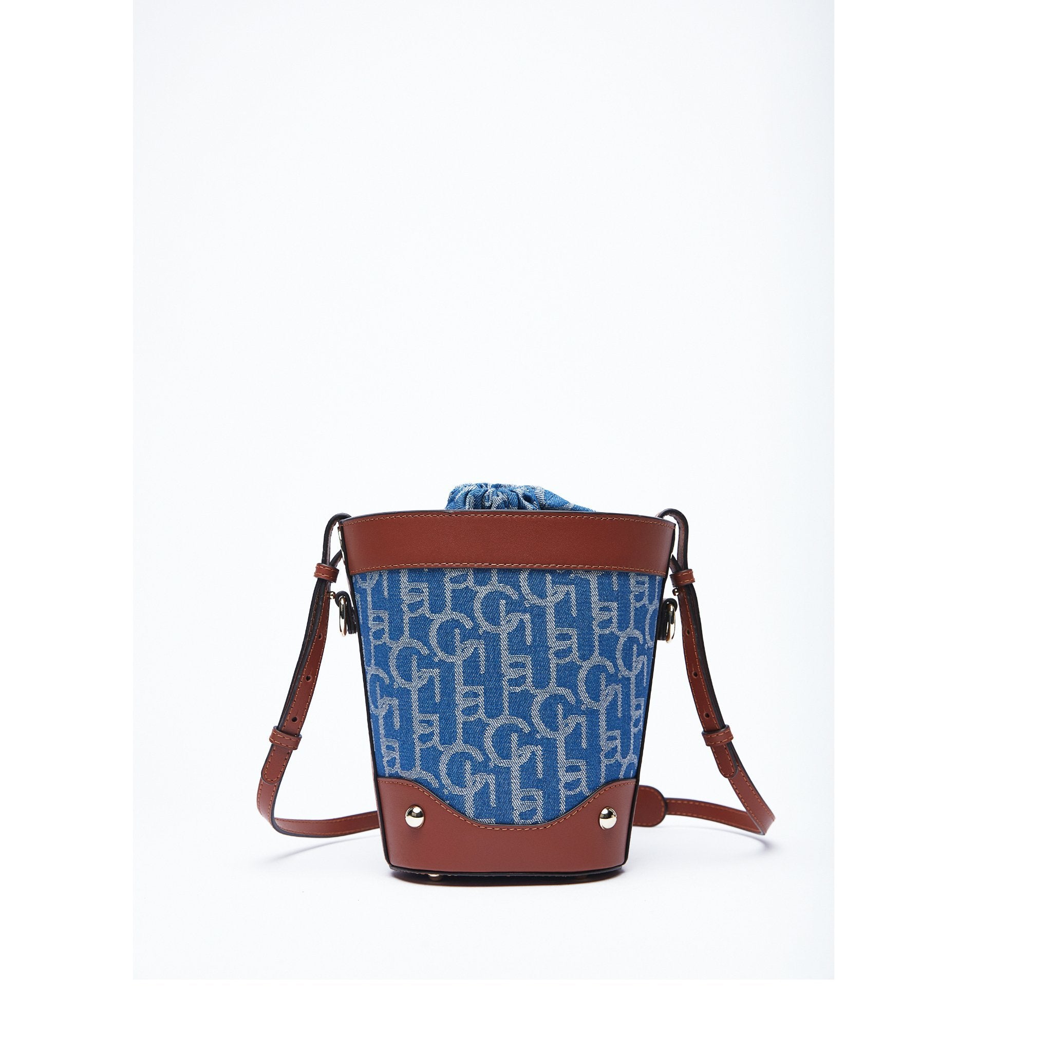 Laulau Chichi Denim Medium Potter Bag Light Blue