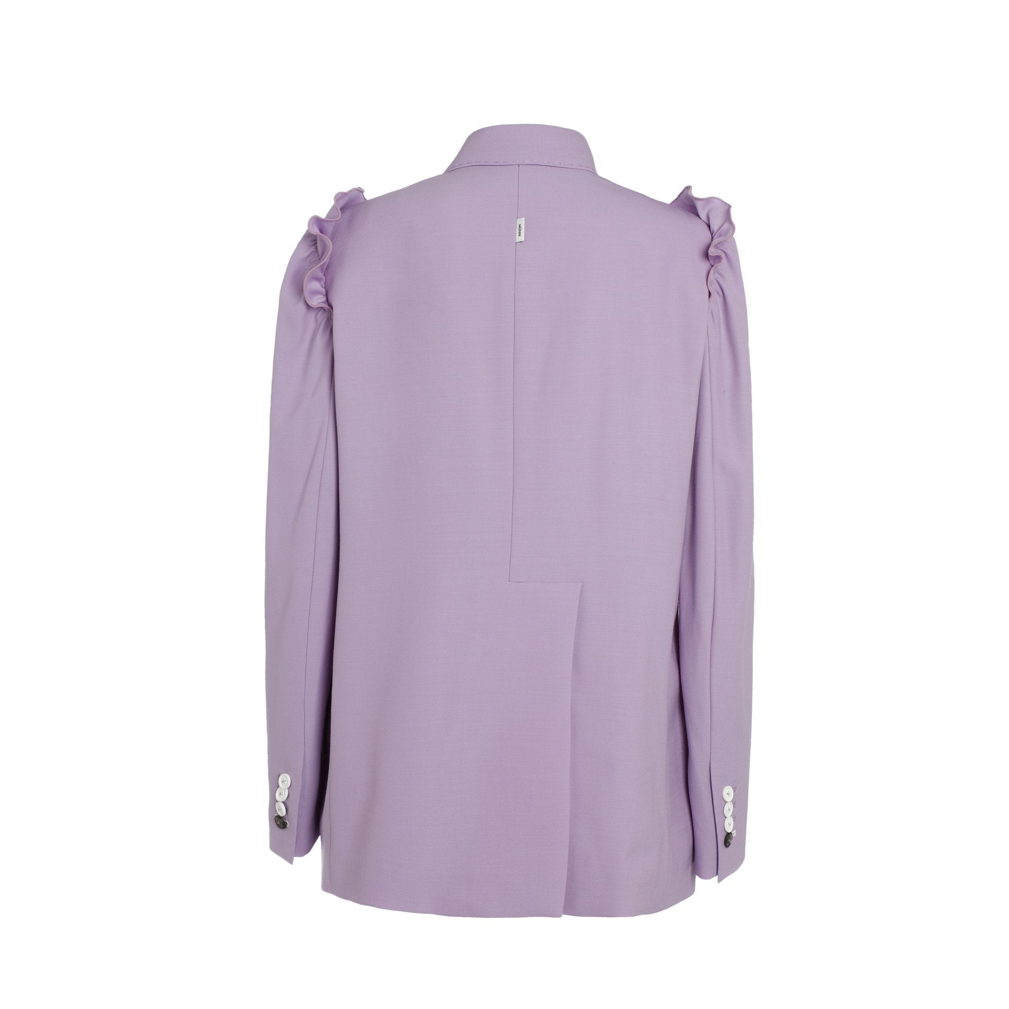 Lavender Shirring Shoulder Blazer