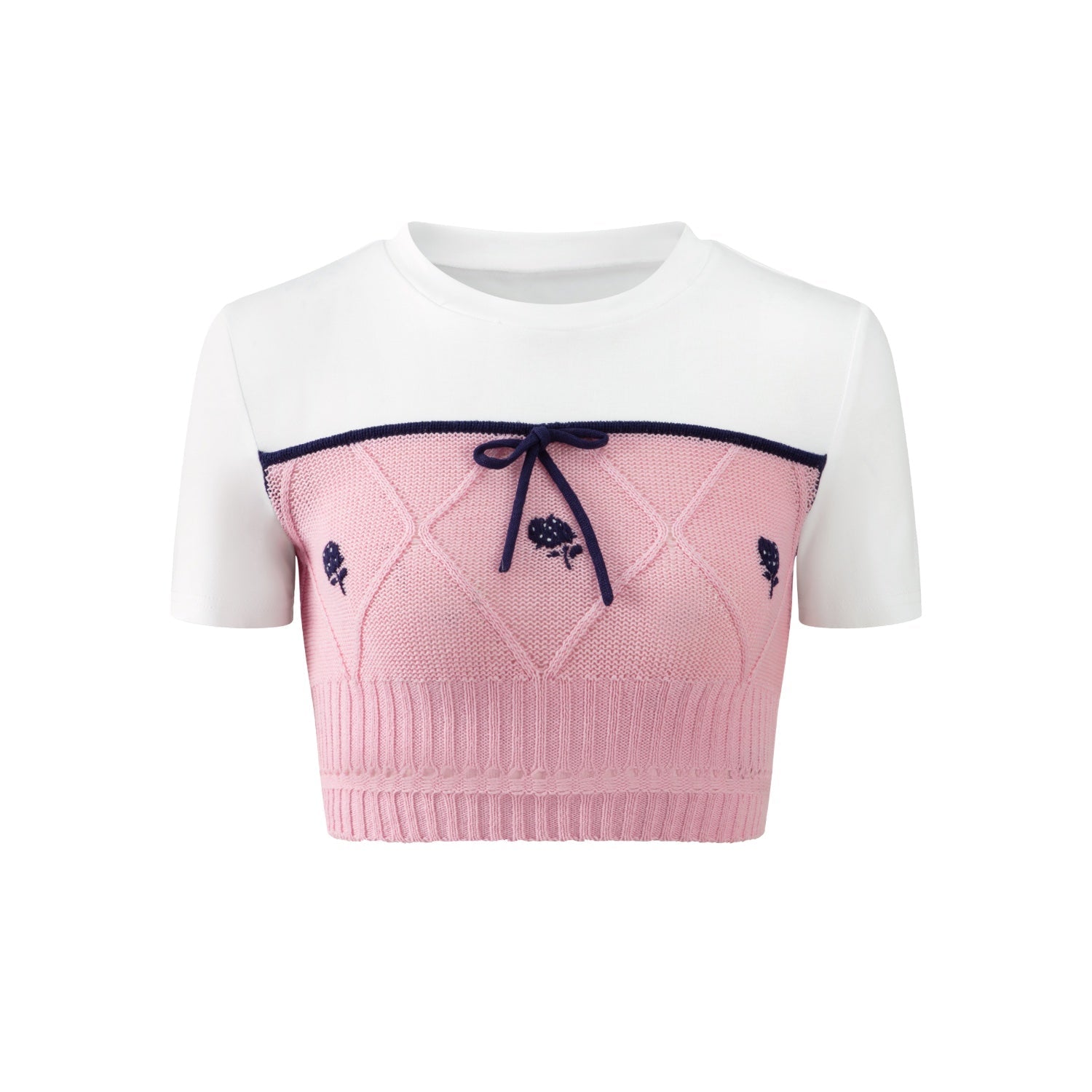 Knitwear in Pink And White