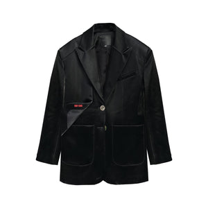 RAY CHU Pocket Blazer Patent Black | MADA IN CHINA