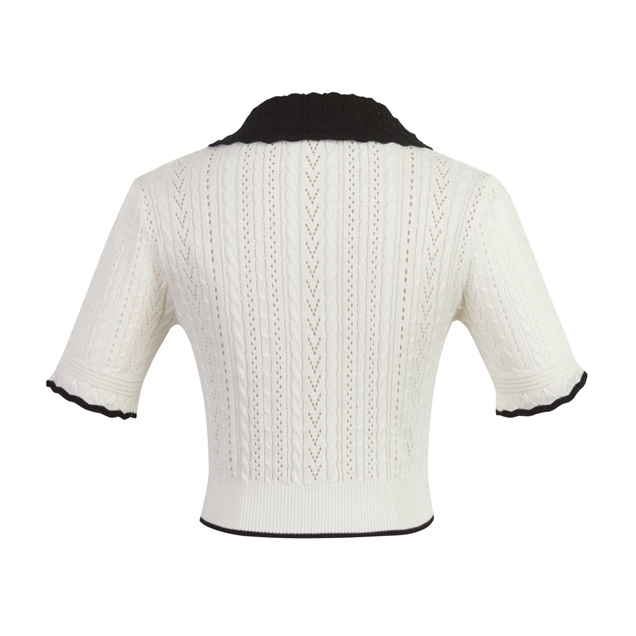 Black Collar Knitted Shirt