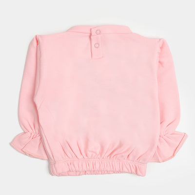 Infant Girls Sweatshirt Unicorn - Baby Pink