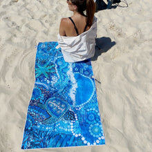 Load image into Gallery viewer, Turtle Moon beach towel