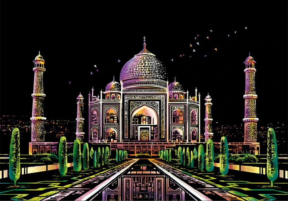 Scratch Art - Taj Mahal