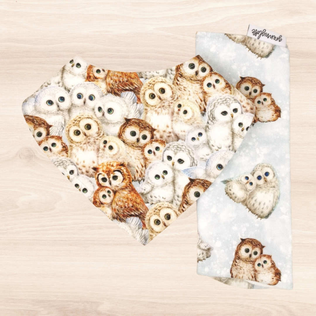 owl burp cloths