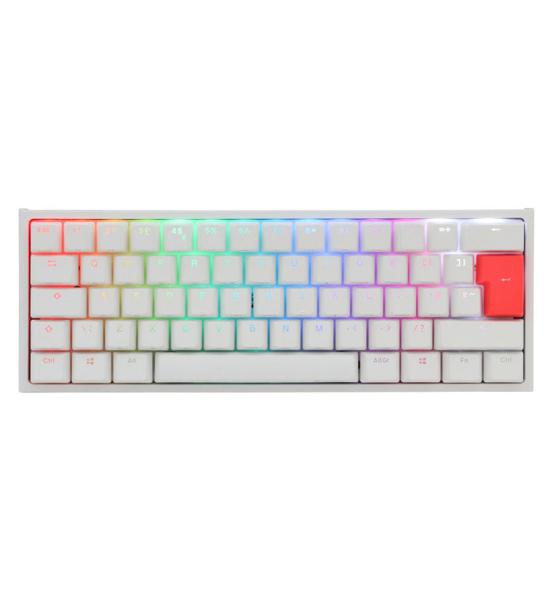 Buy Ducky White One 2 Mini V2 Rgb Uk 60 Cherry Mx Blue Dkon61st Cukpdwwt1 Esports Gear