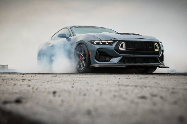2024 Mustang RTR Spec 2 doing a burnout
