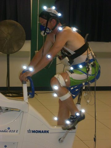 Cyclist in lab test for bike pedals