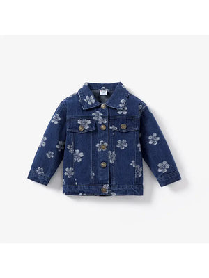 Kids Floral Denim Jacket - Hingeon5th