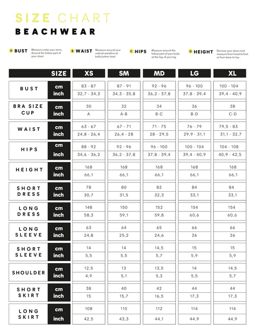 Size Guide Beach – Maaji