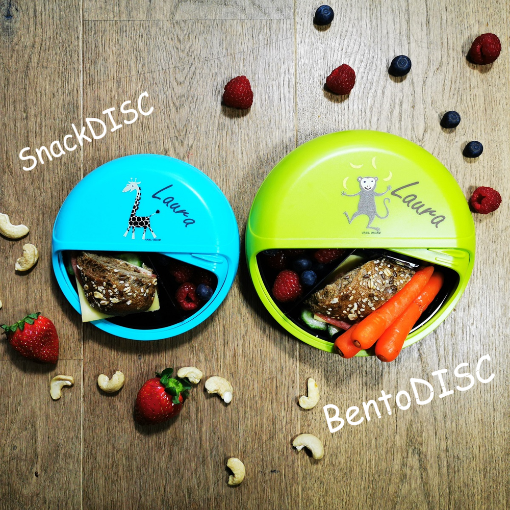 Bento box SNACK 3 true blue / rocket, 375 ml, Yumbox 