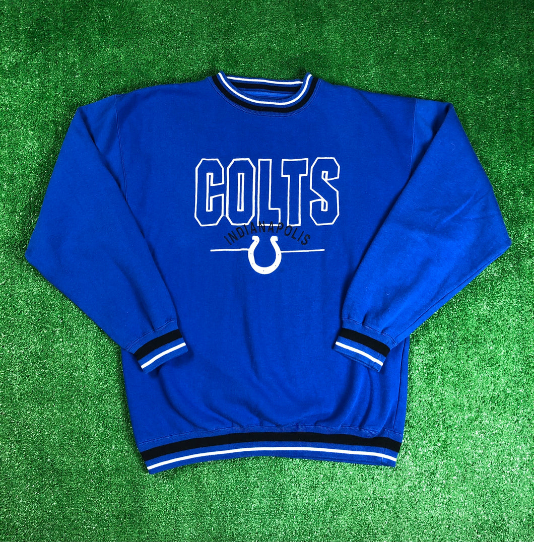 Antigua Indianapolis Colts Blue Action Long Sleeve Hoodie, Blue, 55% Cotton / 45% POLYESTER, Size M, Rally House