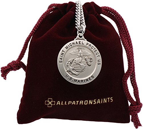 st michael marine corps necklace