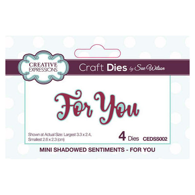 Creative Expressions Collection - Mini Shadowed Sentiments For You