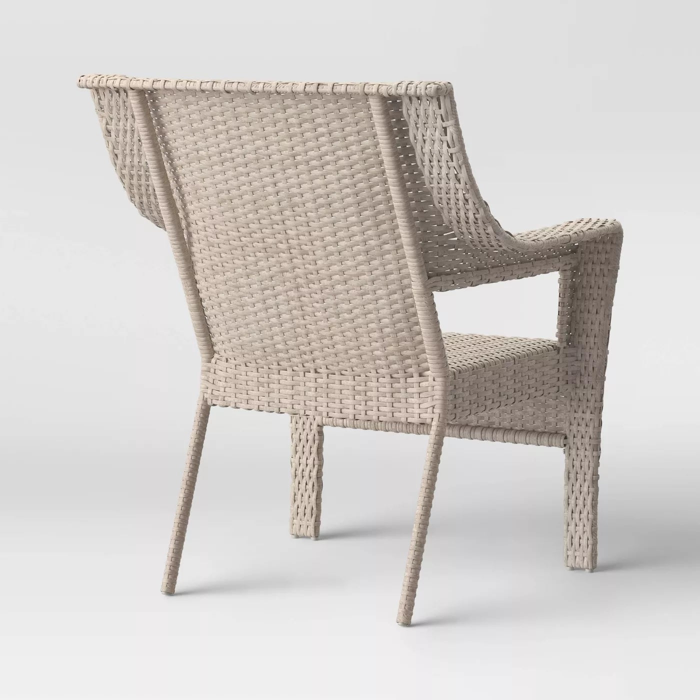 wicker stacking patio club chair