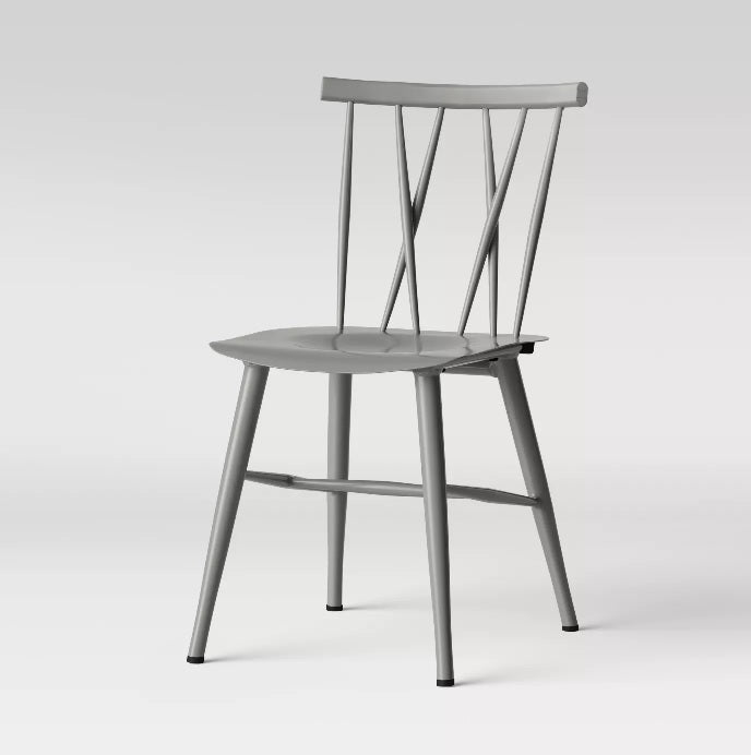 becket metal x back dining chair