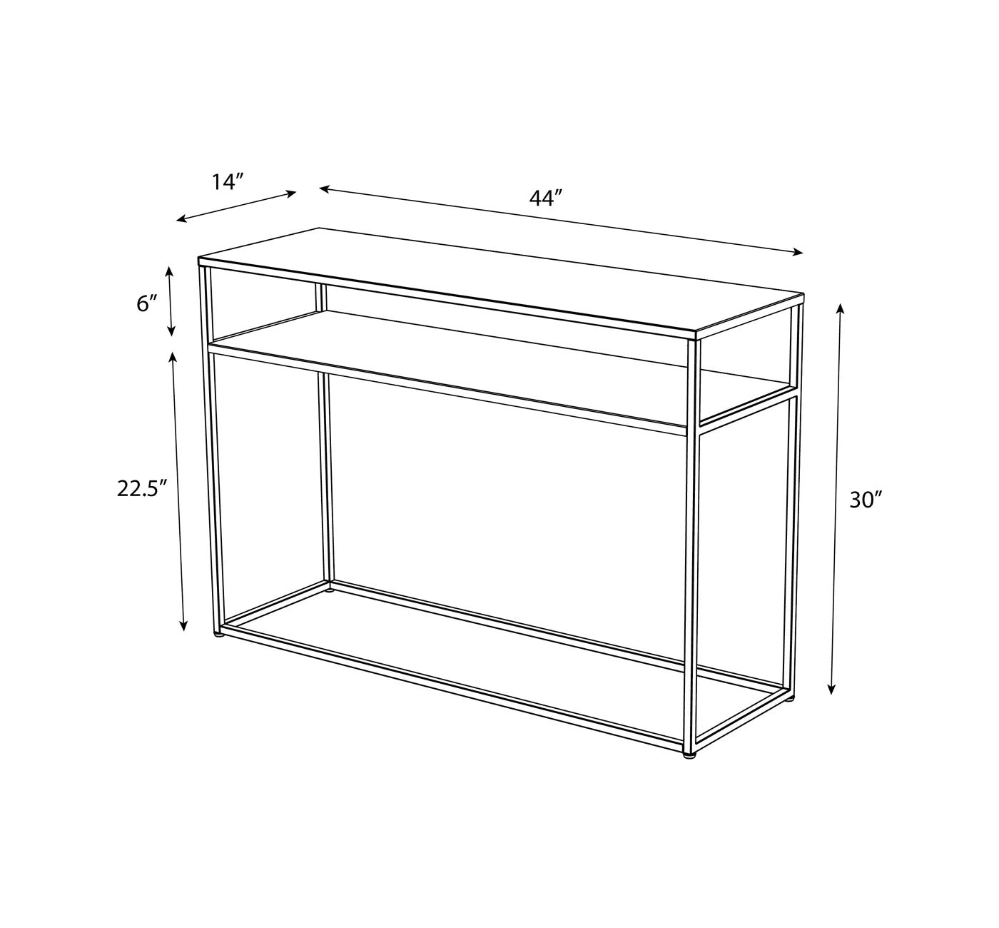 glasgow metal console table white