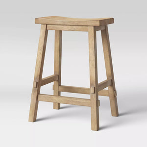 halifax farmhouse wood counter height barstool