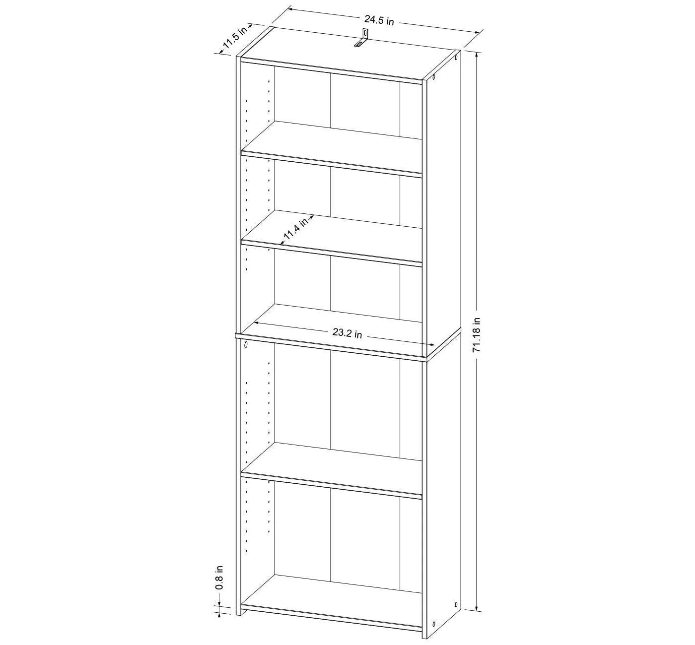 room essentials 5 shelf bookcase