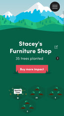 Stacey’s Furniture Shop virtual forest with Ecologi 