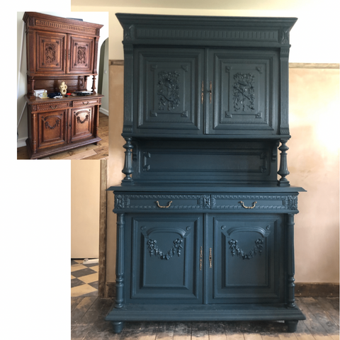 Large blue french dresser