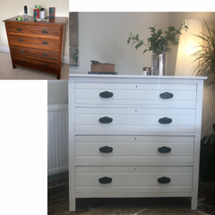 Slaked Lime painted chest of drawers