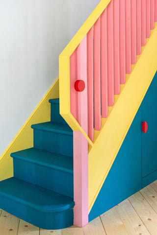 Image from Pinterest, Candy coloured staircase