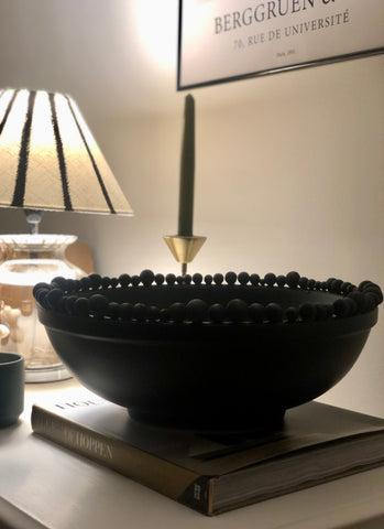 Vintage bowl upcycled into stylish home styling accessory