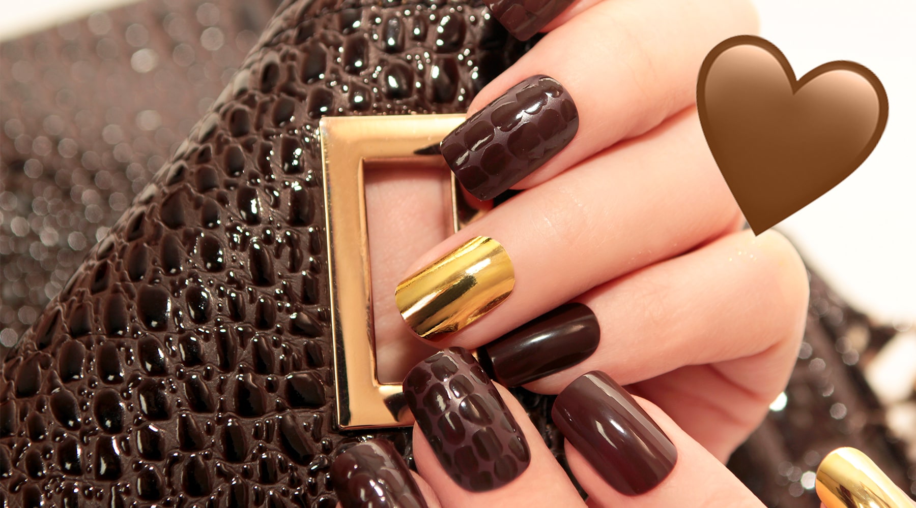 Look de cuero: Los diseños de uñas más bonitos en color marrón - ND24  NailDesign