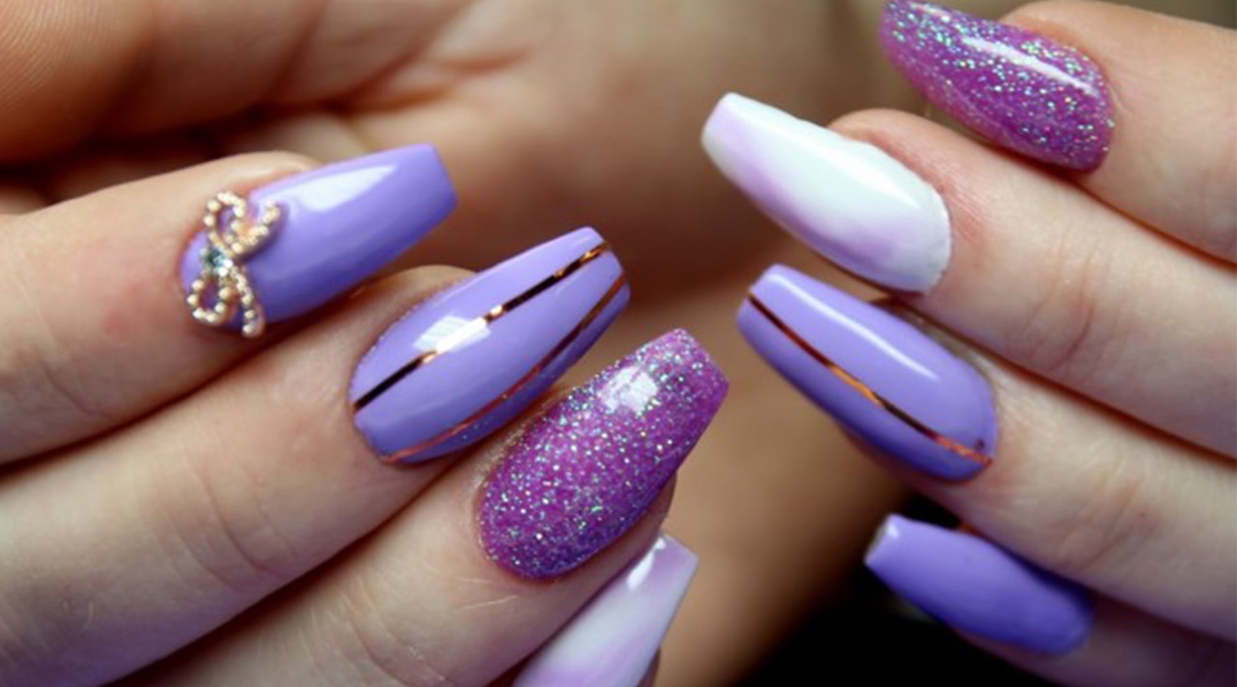 Tendencia de color en el diseño de uñas: morado pastel para diseños de uñas  - ND24 NailDesign