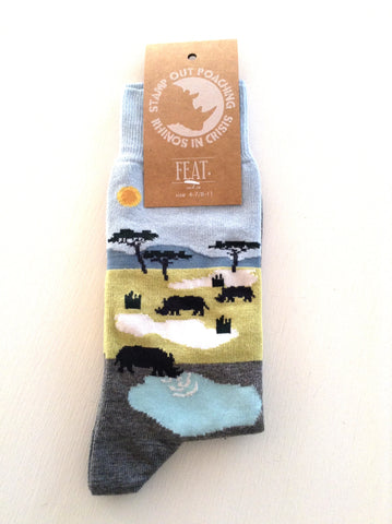 Funky socks for Rhino conservation