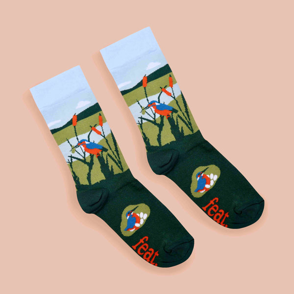 Ladies’ Malachite Kingfisher socks