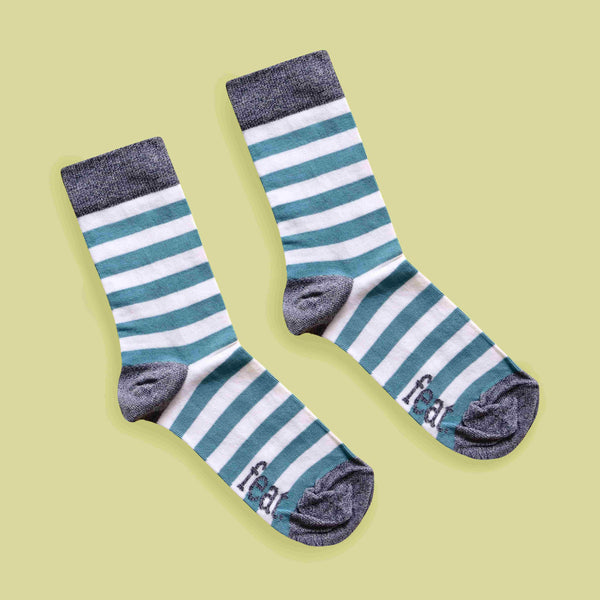 Men’s Sage & Speckle Stripe socks