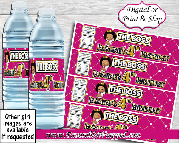 Boss Birthday Water Labels-Boss Baby-Boss Baby Birthday-Boss Birthday ...