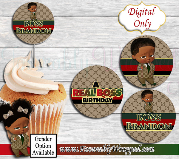 Gucci Boss Baby Cupcake Toppers-Boss Baby Birthday Party-Gucci Boss Ba –  Favorably Wrapped