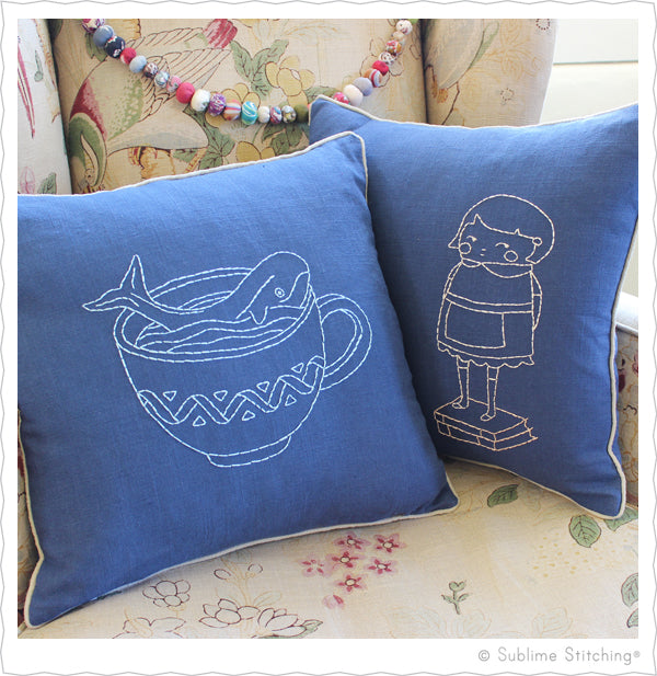 Hand Embroidered Pillow Kit from Sublime Stitching