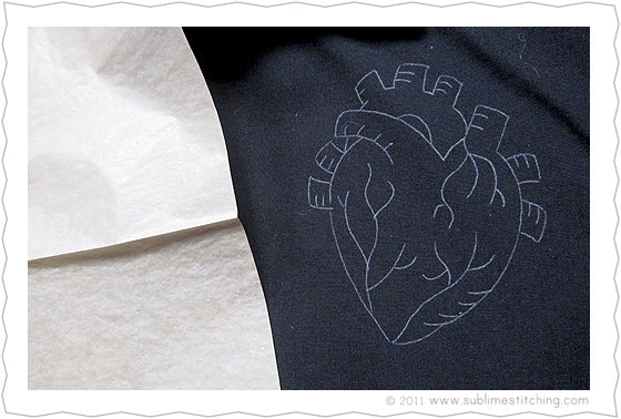 How to transfer an embroidery pattern onto dark fabric - Stitchdoodles