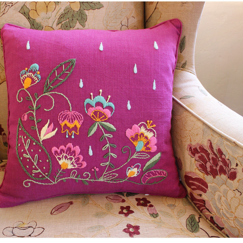 Hand Embroidery Tapestry Pillow Kit Sublime Stitching