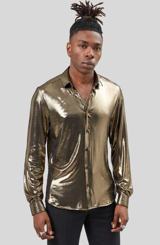 Gold prom shirt