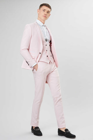 Twisted Tailor Liverpool skinny fit pink wedding suit 