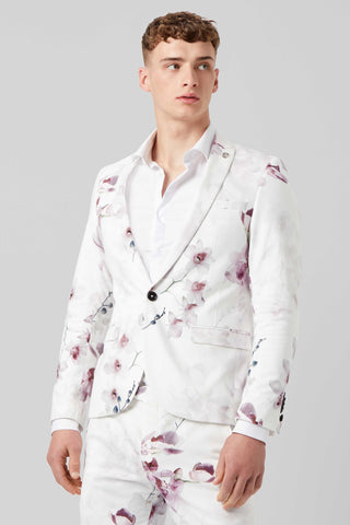 White floral suit