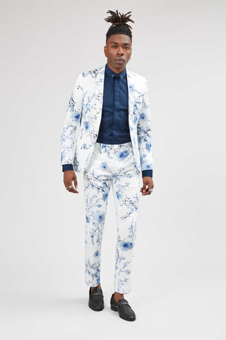 Daewon White Floral Suit