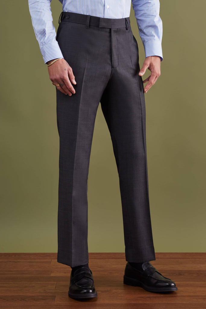 Rivulet Tailored Fit Black Wool Trousers – Twisted Tailor