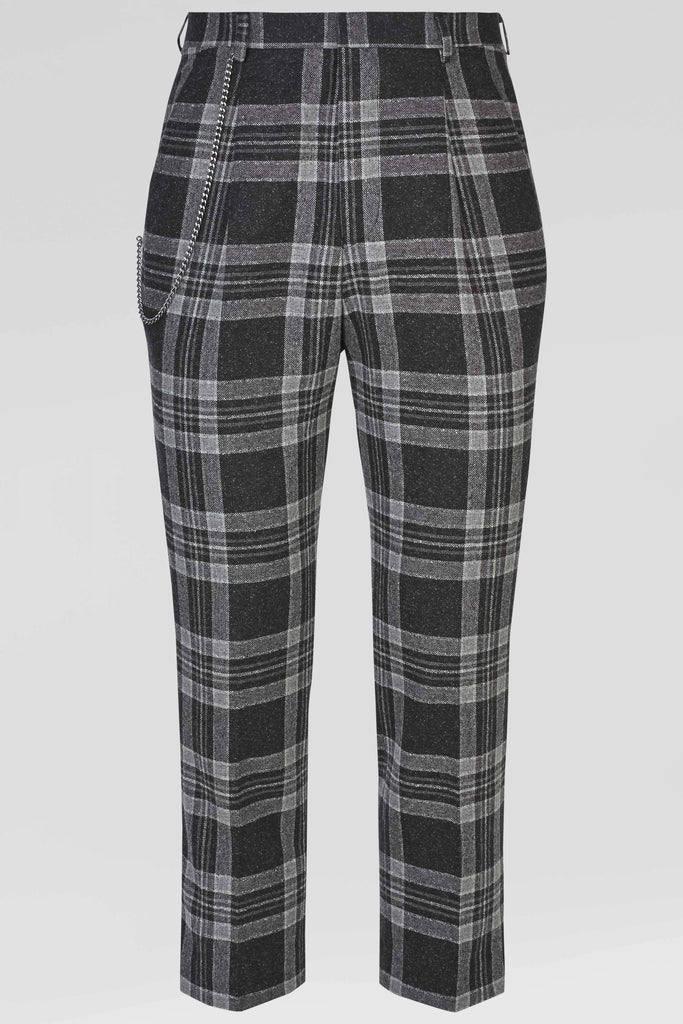 Men's Tartan Trousers - Skinny Fit - Slim Fit - Cropped - Twisted Tailor