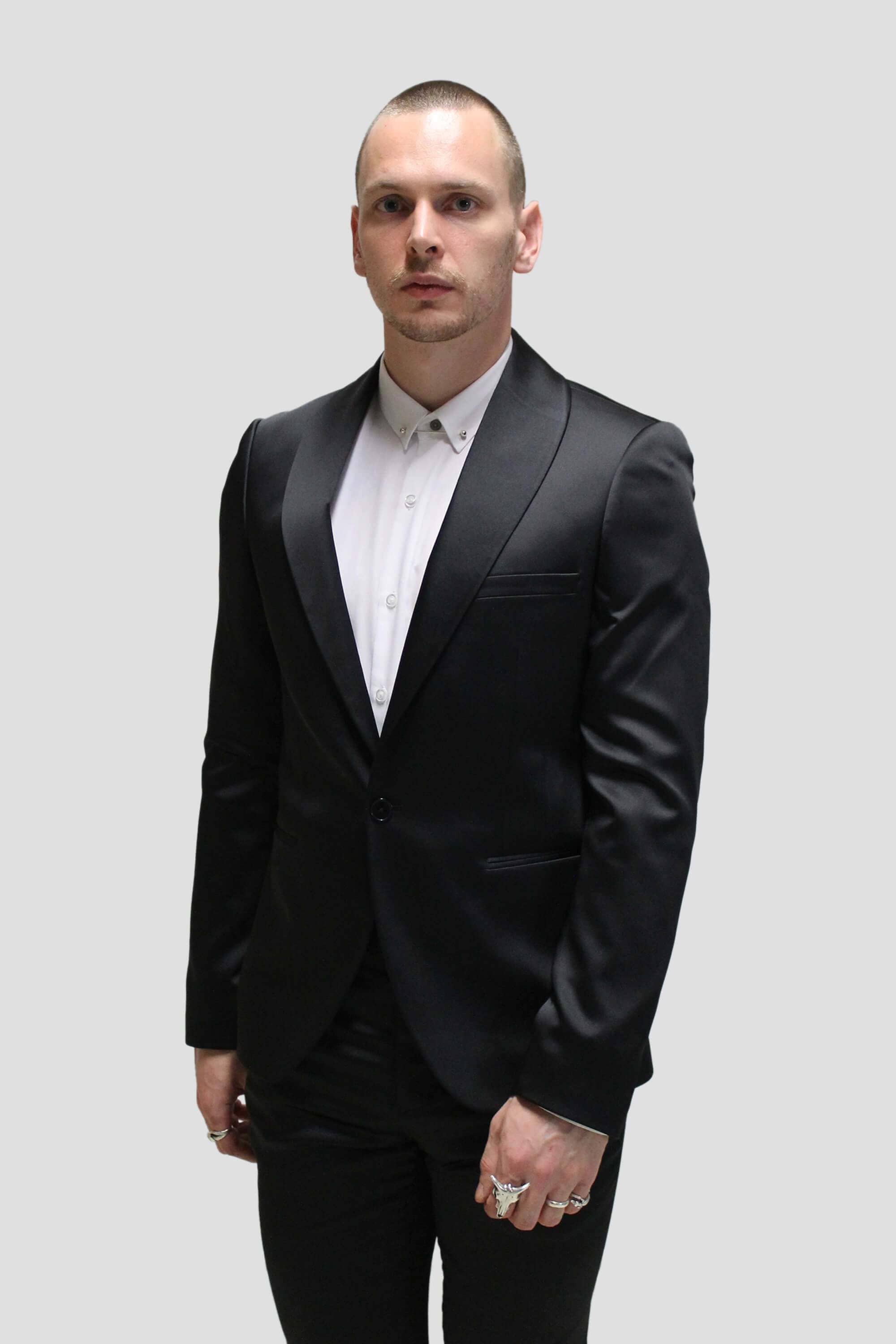 Draco Black Satin Suit Jacket | Twisted Tailor | Reviews on Judge.me