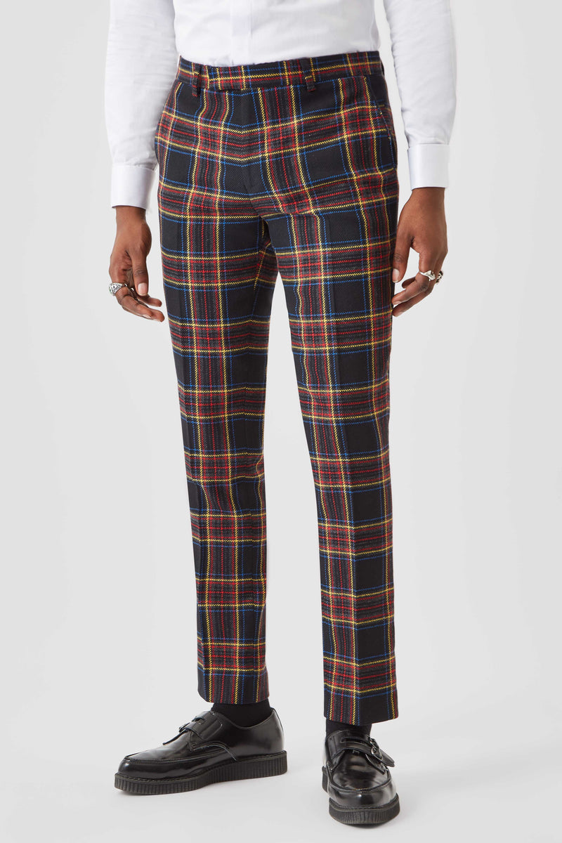 Greco Black Check Trousers – Twisted Tailor