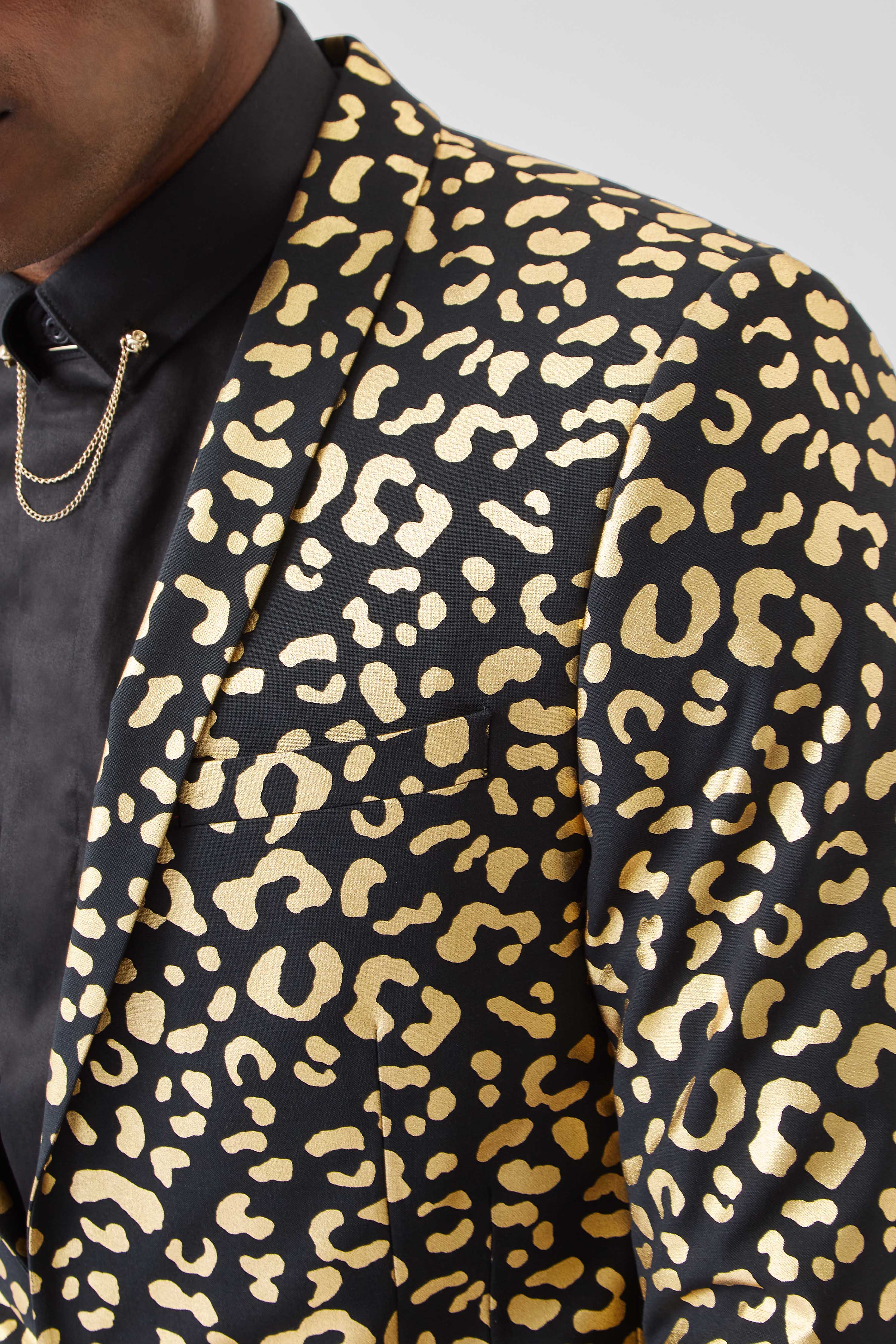 cheetah print suit jacket mens