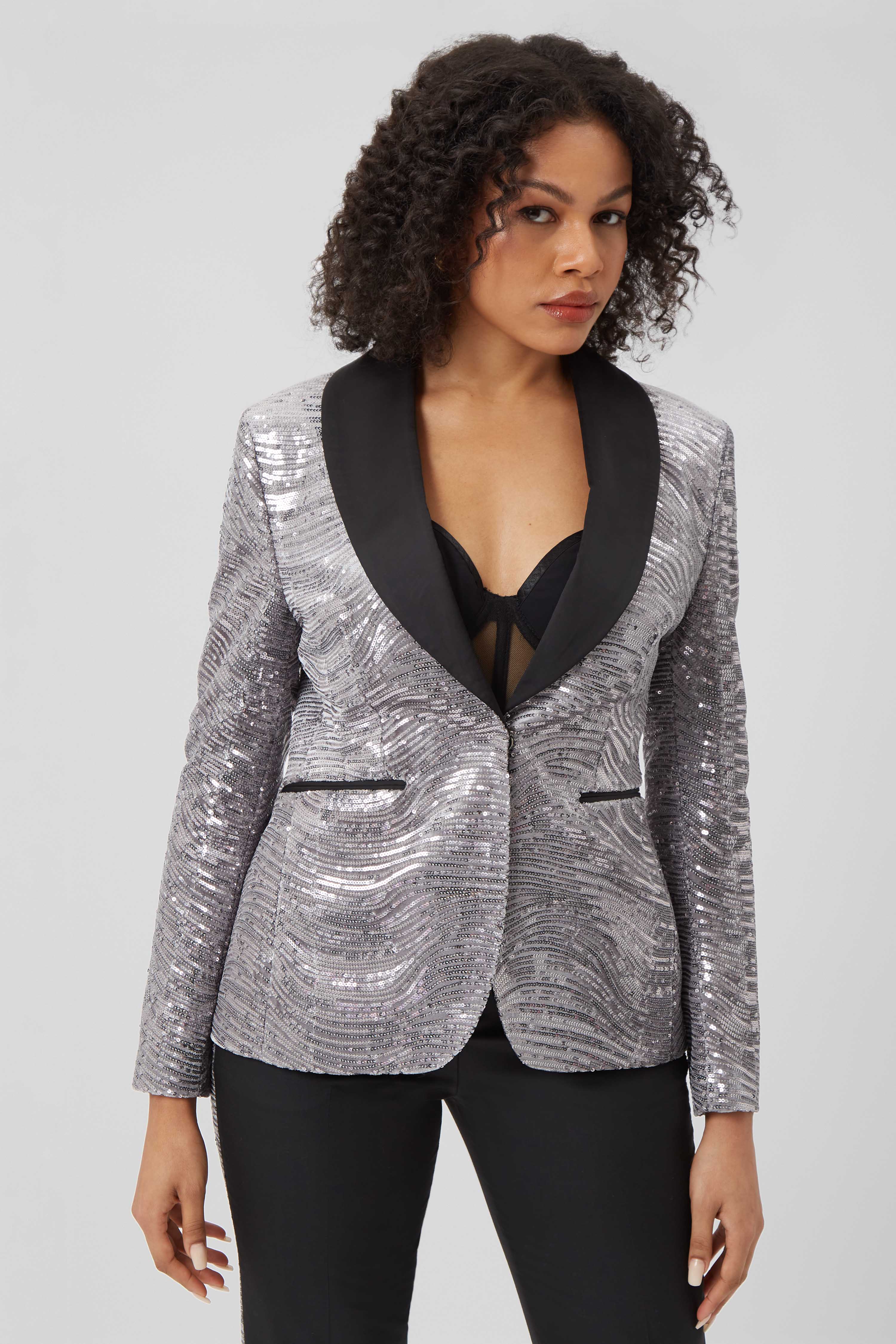 sparkly tuxedo jacket